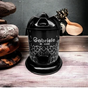 جاروبرقی سطلی گابریلا مدل M9000، وزن 6 کیلوگرم، بدون سری مجزا، پاکت جاروبرقی، با قابلیت جذب مایعات، موتور با قدرت 1400 وات، میزان صدا 65 دسی‌بل، طول کابل برق 4 متر، گنجایش مخزن 12 لیتر، وتوانایی کارکرد در محیط مرطوب وخشک