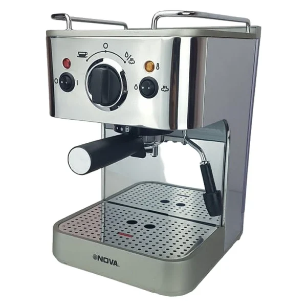 قهوهساز مدل NCM-149EXPF، ظرفیت دمآوری دو فنجان با فیلتر قابل تعویض، دارای کف ساز شیر و تنظیم میزان بخاردهی