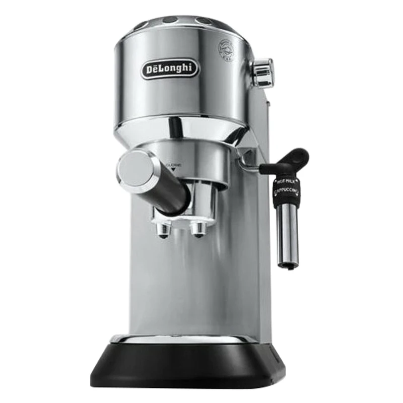 قهوهساز دلونگی مدل ec685، با فیلتر دائمی، دارای کف ساز شیر، سیستم گرم کردن فنجان و صفحه گرم نگهدارنده قهوه
