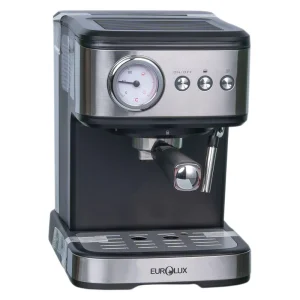 قهوه‌ساز یورولوکس مدل EU-CM4252DSB، با فیلتر استیل ضد زنگ، دارای کف ساز شیر