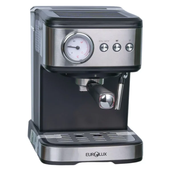 قهوهساز یورولوکس مدل EU-CM4252DSB، با فیلتر استیل ضد زنگ، دارای کف ساز شیر