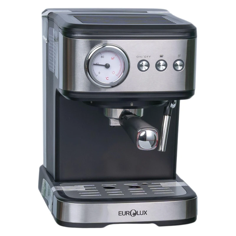 قهوهساز یورولوکس مدل EU-CM4252DSB، با فیلتر استیل ضد زنگ، دارای کف ساز شیر