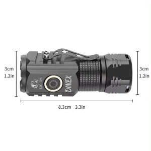 چراغ‌قوه دستی آریا آرمان دینکس با لامپ LED، مهتابی، وزن 185 گرم، منبع انرژی شارژی، مقاوم در برابر آب، مدل DX-105
