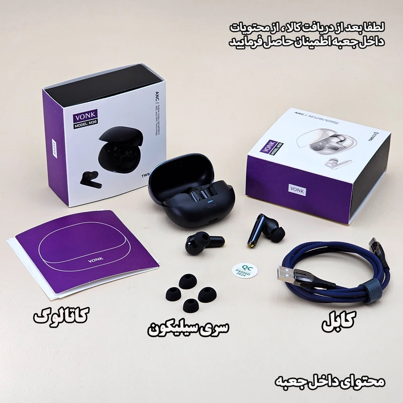 هدفون بلوتوثی وونک مدل M36 ENC