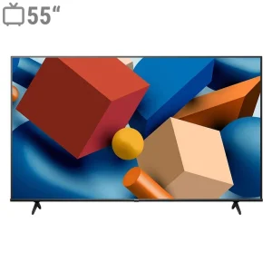 تلویزیون هوشمند ال ای دی هایسنس مدل 55A61K سایز 55 اینچ با کیفیت تصویر 4K، سیستم‌عامل VIDAA 6، دارای قابلیت نصب برنامه و بازی، جدول پخش برنامه، شبکه بی‌سیم (Wi-Fi)، بلوتوث و مرورگر وب، حداکثر نرخ به‌روزرسانی 60 هرتز، دارای 3 پورت HDMI و 2 پورت USB
