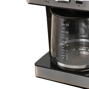 قهوه‌ساز گوسونیک مدل GSM_866، ظرفیت دم‌آوری بیشتر از ده فنجان با فیلتر قابل تعویض، دارای تایمر و صفحه گرم نگهدارنده قهوه